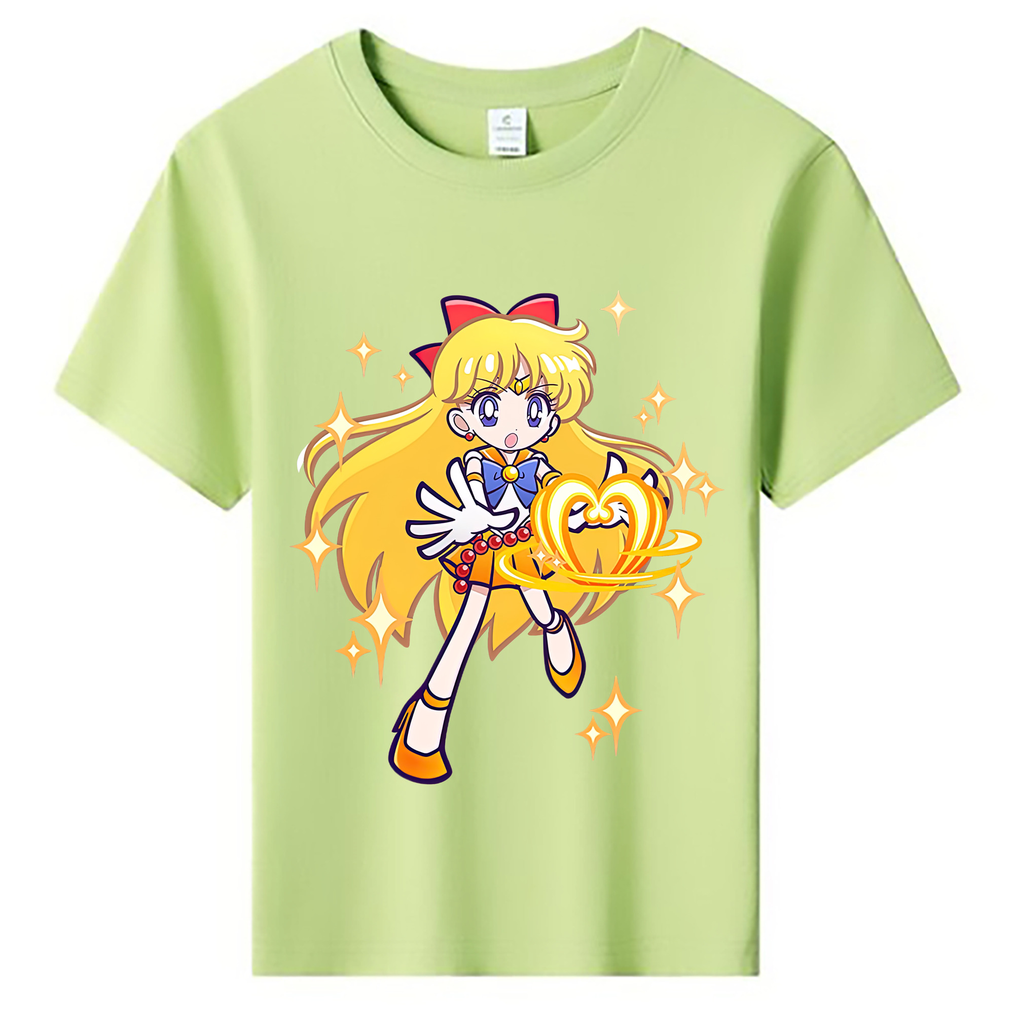 （画像用） 美少女戦士セーラームーン 愛野 美奈子 あいの みなこ Sailor Moon Aino Minako 綿100％キッズTシャツ（フロントプリント）